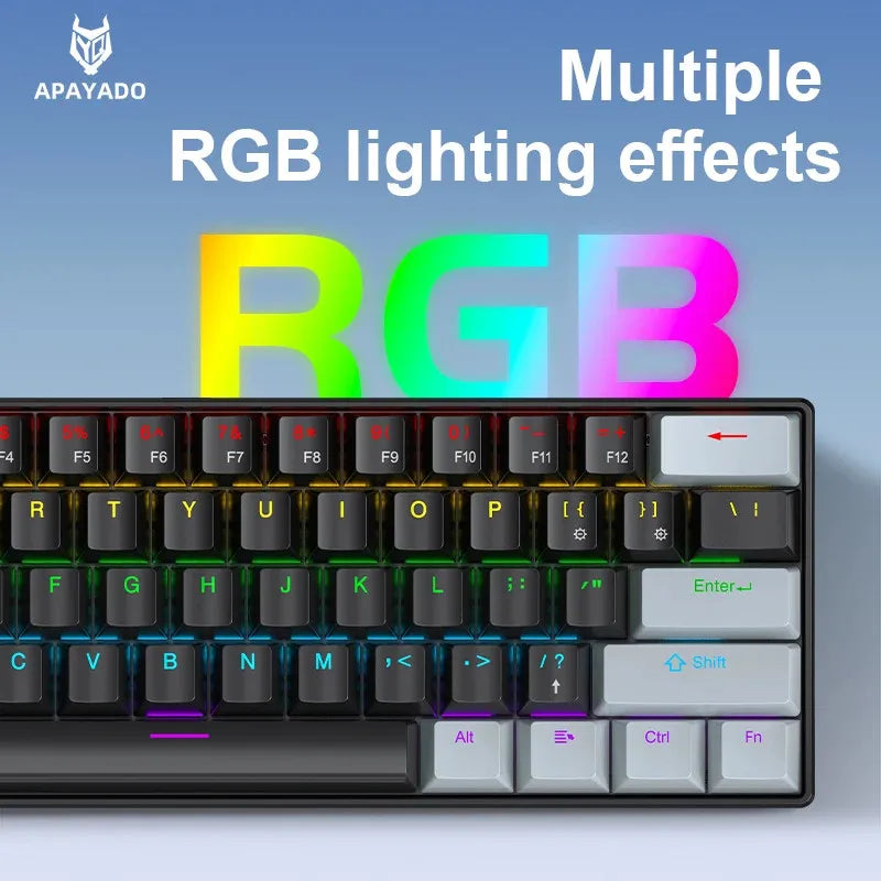 APAYADO K61 Mini Mechanical Keyboard Wired