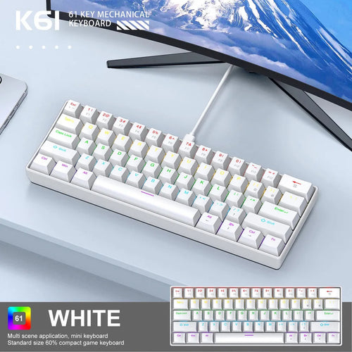 APAYADO K61 Mini Mechanical Keyboard Wired